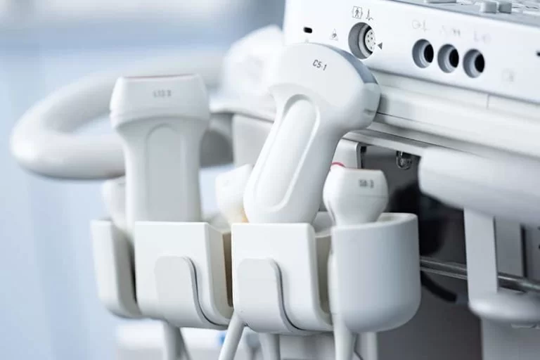 An ultrasound machine with wands